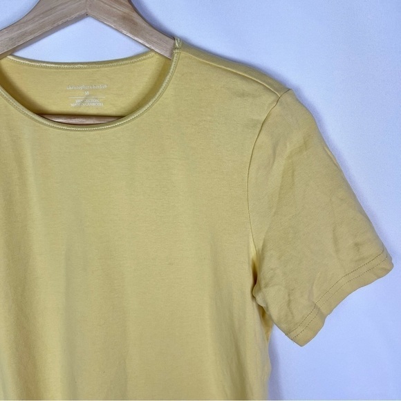 Christopher & Banks Yellow Y2K Crewneck Short Sleeve T-Shirt M - Picture 3 of 4